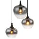 Pendule, Lustre suspendate - Lustra suspendata 6L design modern Maxy negru, fumuriu