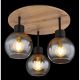 Plafoniere - Plafoniera 3L design industrial Moitas negru, maro