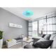 Plafoniere - Plafoniera LED RGB cu telecomanda design modern Burro alb 39cm