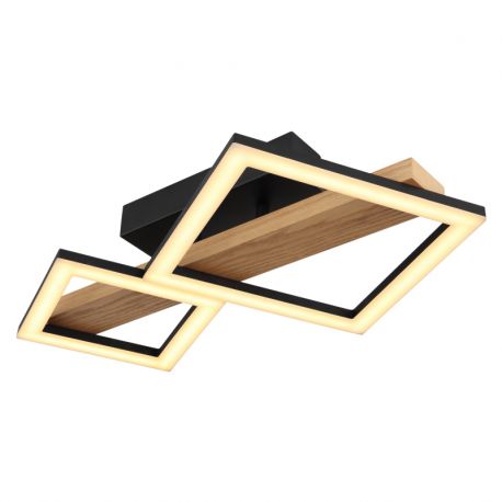 Plafoniere - Plafoniera LED design indistrial Dustin negru 48x30cm