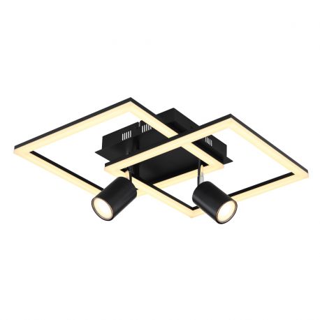 Plafoniere - Plafoniera LED design indistrial Danny negru 42x42cm