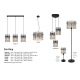 Pendule, Lustre suspendate - Lustra 3L design modern GORLEY negru, fumuriu
