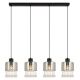 Pendule, Lustre suspendate - Lustra 4L design modern Hendry negru