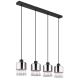 Pendule, Lustre suspendate - Lustra 4L design modern Hendry negru