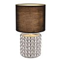 Veioza, lampa de masa design modern Valentino crom, negru