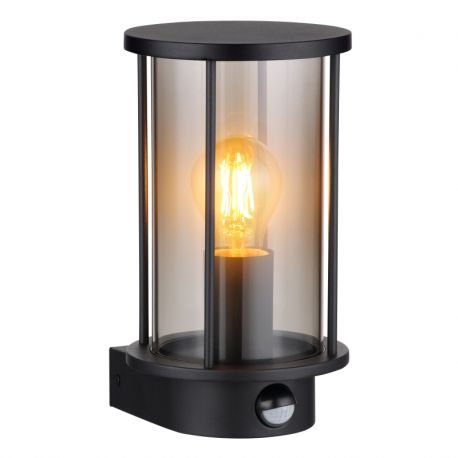 Aplice - Aplica de perete pentru exterior cu senzor de miscare design modern IP54 Gracey negru