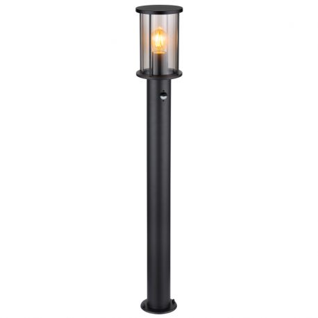 Stalpi - Stalp mediu pentru exterior cu senzor de miscare design modern IP54 Gracey negru