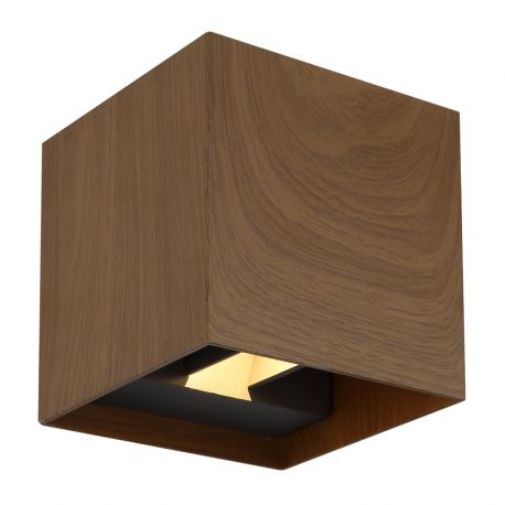 Iluminat exterior - Aplica LED cu spot pentru iluminat exterior design modern IP54 Veronika maro inchis 10x10cm