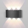 Aplica LED iluminat exterior ambiental IP54 ARCS gri inchis