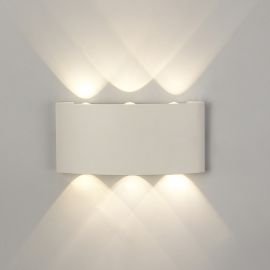 Aplice - Aplica LED iluminat exterior ambiental IP54 ARCS alba