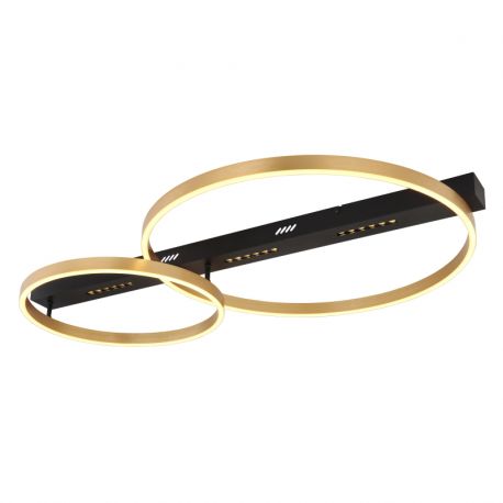 Plafoniere - Plafoniera LED design modern Luffy negru, auriu L-93cm