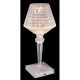 Veioze - Lampa de masa cu baterii, plastic transparent cu efect de cristal Gixi alb