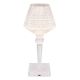 Veioze - Lampa de masa cu baterii, plastic transparent cu efect de cristal Gixi alb