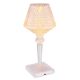 Veioze - Lampa de masa cu baterii, plastic transparent cu efect de cristal Gixi alb