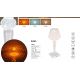 Veioze - Lampa de masa cu baterii, plastic transparent cu efect de cristal Gixi alb