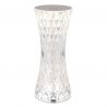 Lampa de masa cu baterii, plastic transparent cu efect de cristal Gixi transparent 8cm