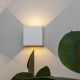 Aplice - Aplica LED de perete iluminat exterior ambiental IP54 DAVOS alba