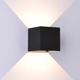 Aplice - Aplica LED de perete iluminat exterior ambiental IP54 DAVOS neagra