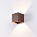 Aplica LED de perete iluminat exterior ambiental IP54 DAVOS corten