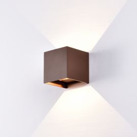 Aplice - Aplica LED de perete iluminat exterior ambiental IP54 DAVOS corten