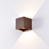 Aplica LED de perete iluminat exterior ambiental IP54 DAVOS corten