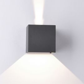 Aplice - Aplica LED de perete iluminat exterior ambiental IP54 DAVOS gri inchis
