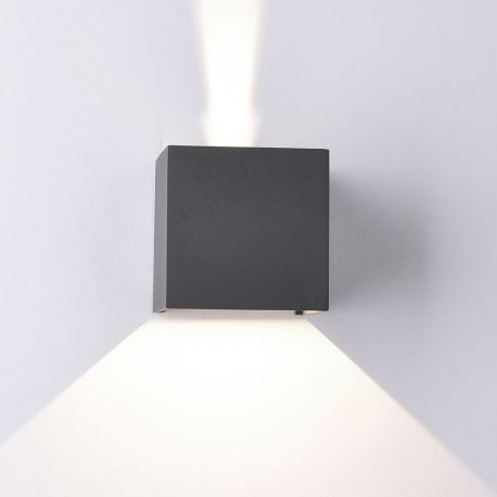 Aplice - Aplica LED de perete iluminat exterior ambiental IP54 DAVOS gri inchis