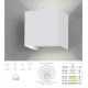 Aplice - Aplica LED de perete iluminat exterior ambiental IP54 DAVOS alba