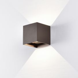 Aplice - Aplica LED de perete iluminat exterior ambiental IP54 DAVOS corten