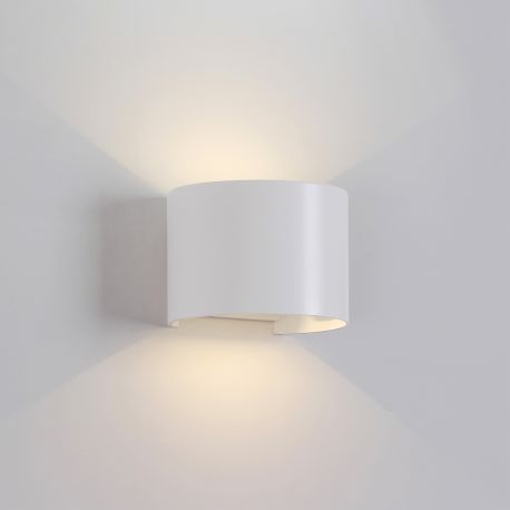 Aplice - Aplica LED de perete iluminat exterior ambiental IP54 DAVOS alba