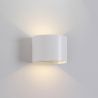 Aplica LED de perete iluminat exterior ambiental IP54 DAVOS alba