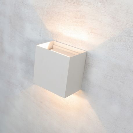 Aplice - Aplica LED de perete iluminat exterior ambiental IP65 DAVOS XL alba