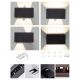 Aplice - Aplica LED de perete iluminat exterior ambiental IP54 DAVOS DOUBLE
