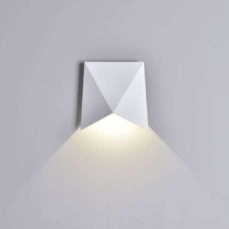 Aplice - Aplica LED de perete iluminat exterior ambiental IP54 TRIAX alba