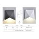 Aplice - Aplica LED de perete iluminat exterior ambiental IP54 TRIAX alba