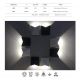 Aplice - Aplica LED de perete iluminat exterior ambiental IP54 TRIAX alba