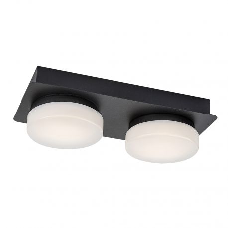 Iluminat pentru baie - Plafoniera LED pentru baie design modern IP44 Attichus negru, alb