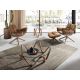 Masute Living - Masuta auxiliara design modern Walnut Round Corner