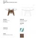 Mese dining - Masa dining design modern Walnut Round 130cm