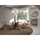 Mese dining - Masa dining design modern Walnut Round 140cm