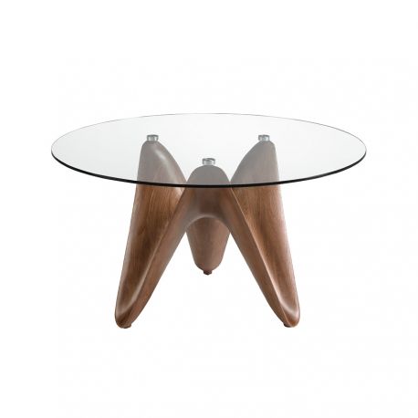 Mese dining - Masa dining design modern Walnut Round 150cm