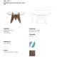 Mese dining - Masa dining design modern Walnut Round 150cm