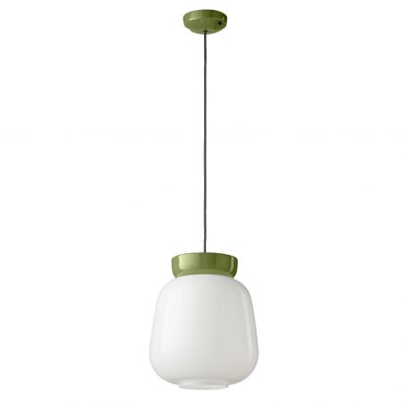 Pendule, Lustre suspendate - Lustra design retro realizata manual din ceramica si sticla CORCOVADO
