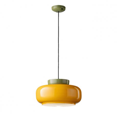 Pendule, Lustre suspendate - Lustra design retro realizata manual din ceramica si sticla MARACANÀ
