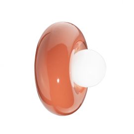 Aplice, corpuri de iluminat pentru pereti - Aplica de perete retro realizata manual din ceramica si sticla Bumbum