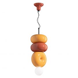 Pendule, Lustre suspendate - Lustra retro realizata manual din ceramica Bumbum