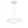 Lustra LED suspendata design modern Triangolo alba