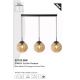 Pendule, Lustre suspendate - Lustra cu 3 pendule design modern minimalist Punch 3Lt