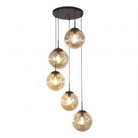 Pendule, Lustre suspendate - Lustra cu 5 pendule design modern minimalist Punch 5Lt