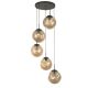 Pendule, Lustre suspendate - Lustra cu 5 pendule design modern minimalist Punch 5Lt